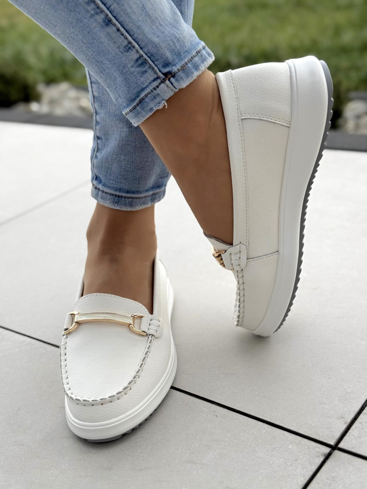 Mokasyny damskie ze skóry naturalnej