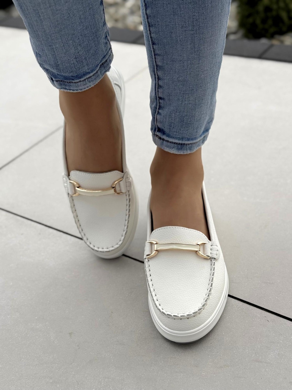 Mokasyny damskie ze skóry naturalnej