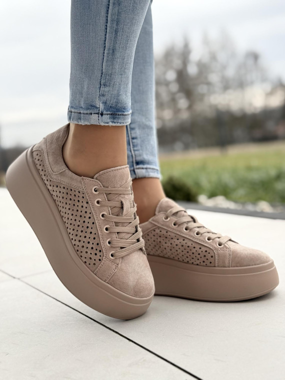 Sneakersy ze skóry naturalnej