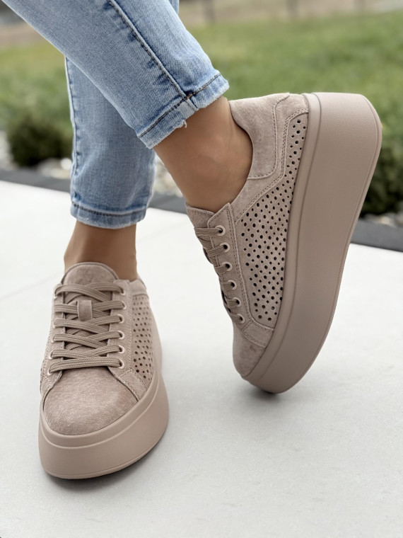 Sneakersy ze skóry naturalnej