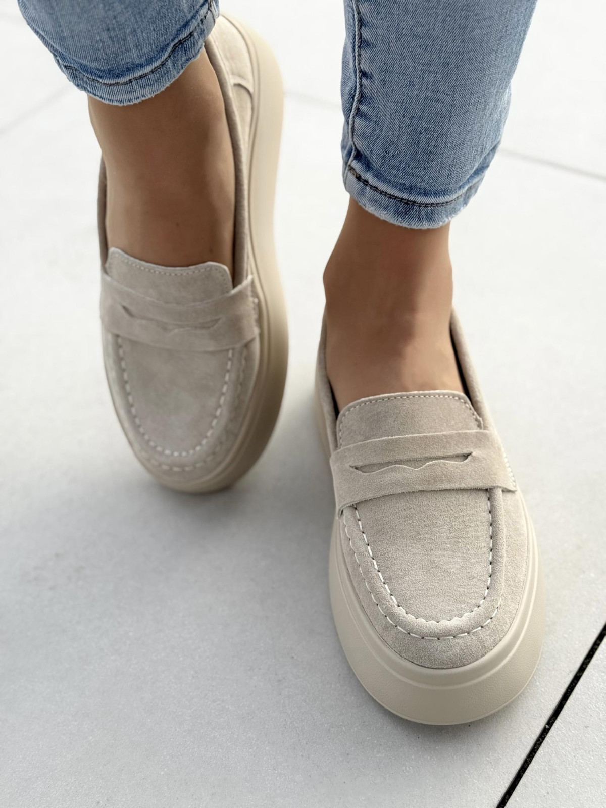 Mokasyny damskie ze skóry naturalnej