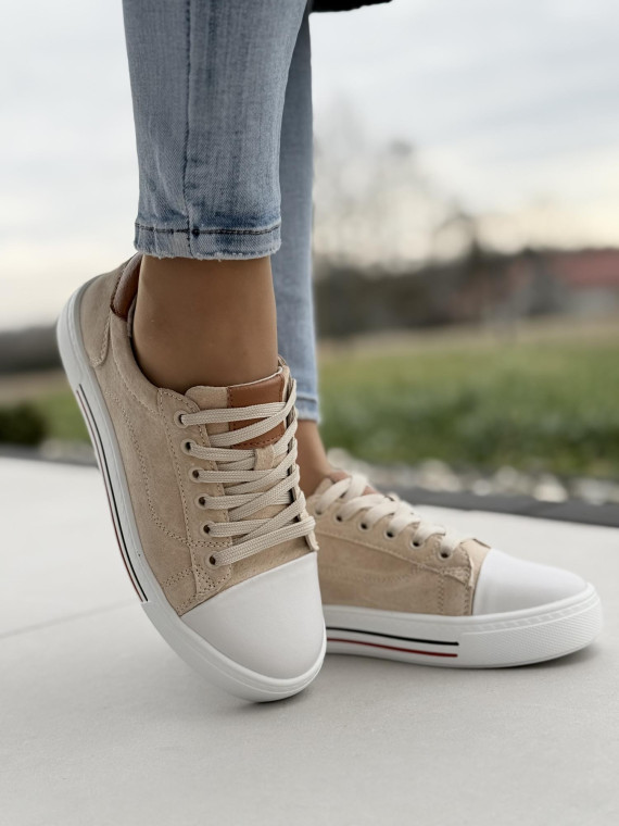Sneakersy damskie ze skóry naturalnej