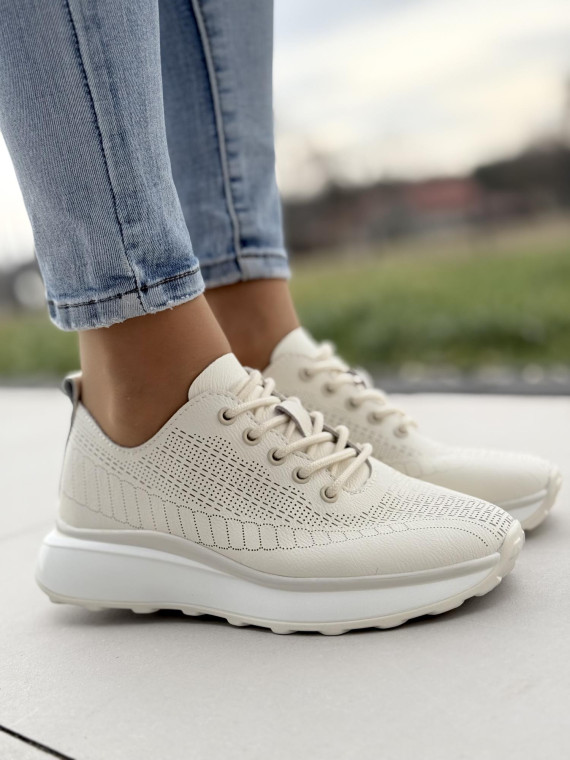 Sneakersy ze skóry naturalnej