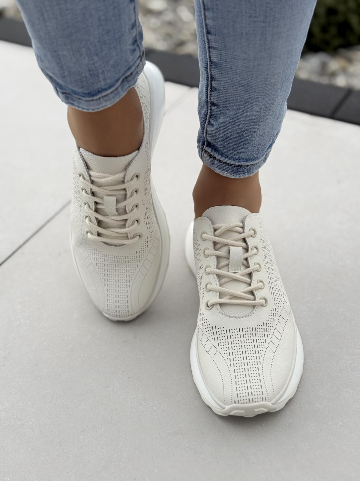 Sneakersy ze skóry naturalnej