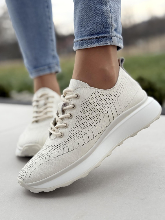 Sneakersy ze skóry naturalnej