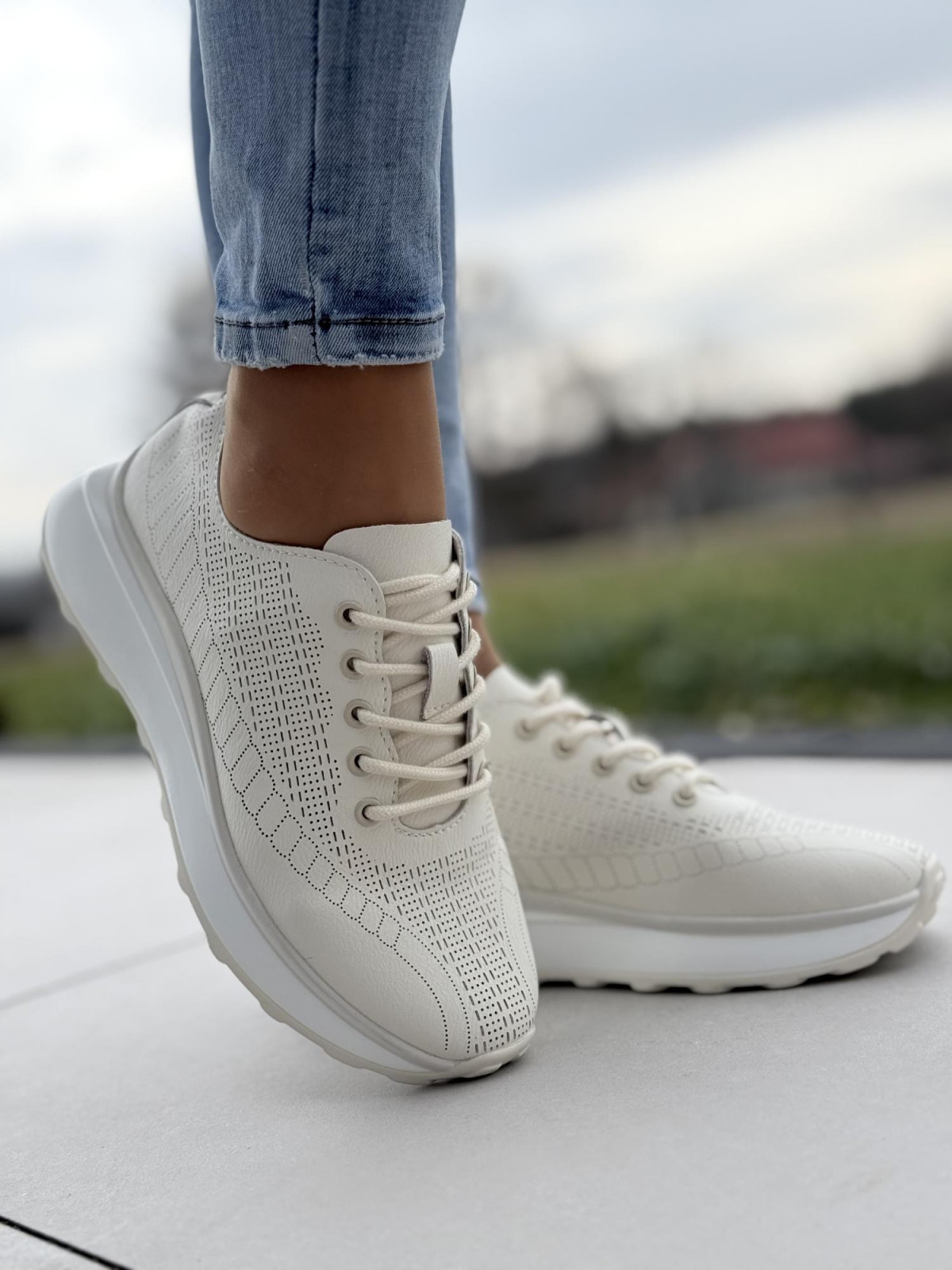 Sneakersy ze skóry naturalnej