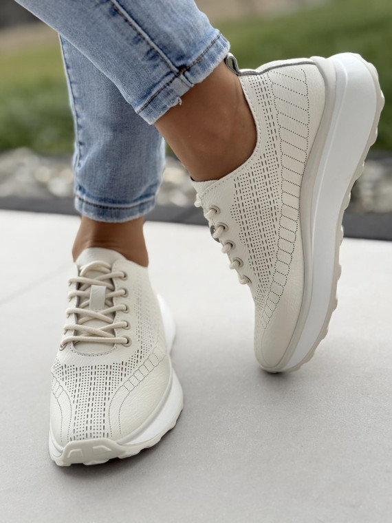 Sneakersy ze skóry naturalnej