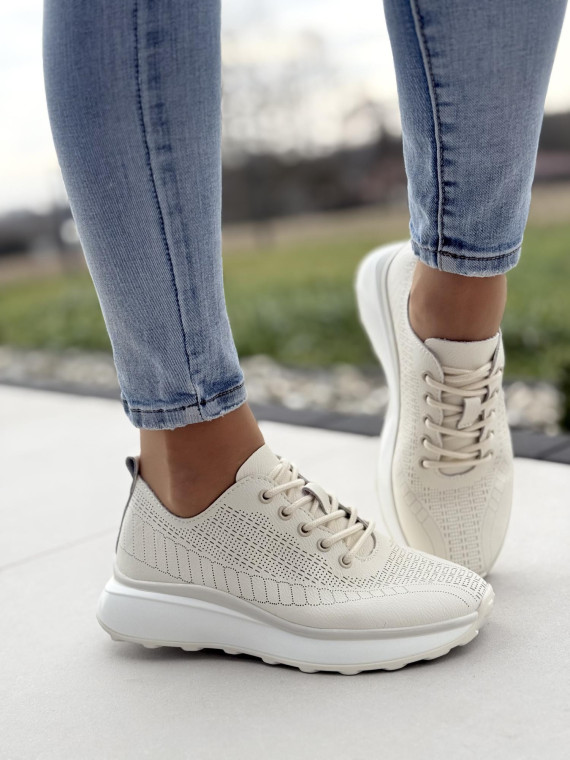 Sneakersy ze skóry naturalnej