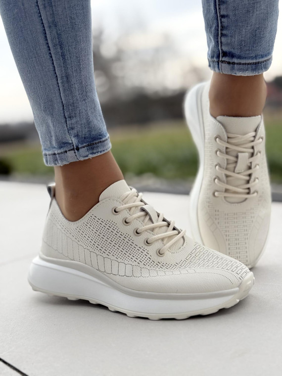 Sneakersy ze skóry naturalnej