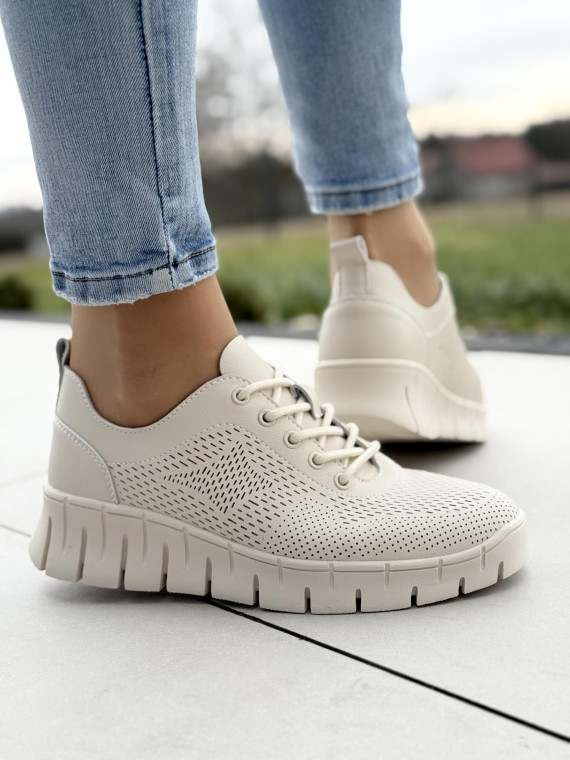 Sneakersy ze skóry naturalnej