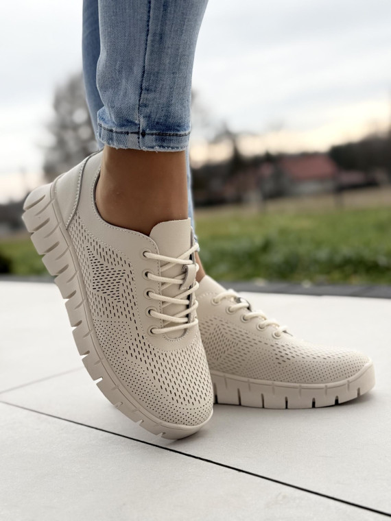 Sneakersy ze skóry naturalnej