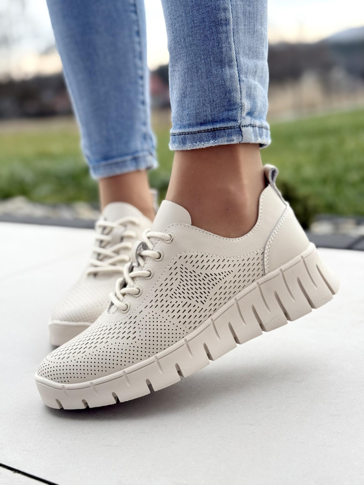 Sneakersy ze skóry naturalnej