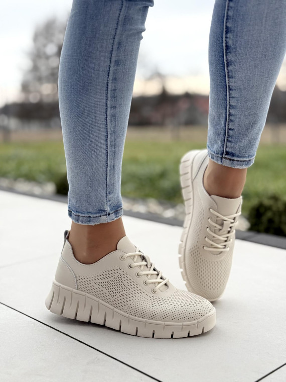 Sneakersy ze skóry naturalnej