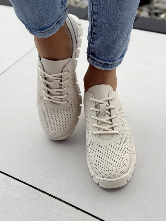 Sneakersy ze skóry naturalnej