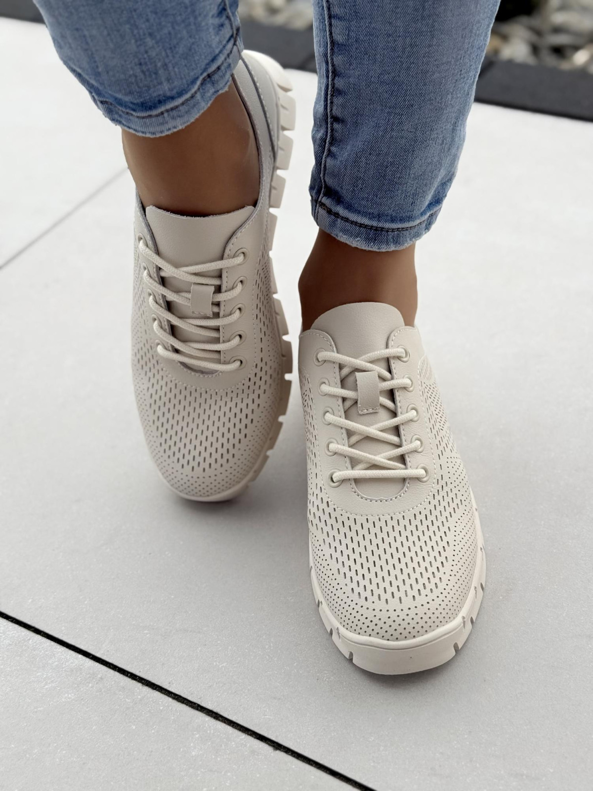 Sneakersy ze skóry naturalnej