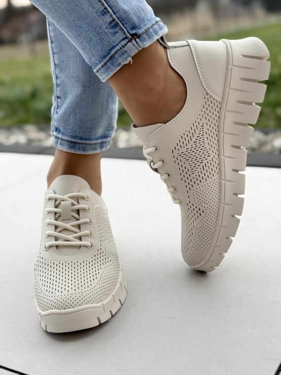 Sneakersy ze skóry naturalnej