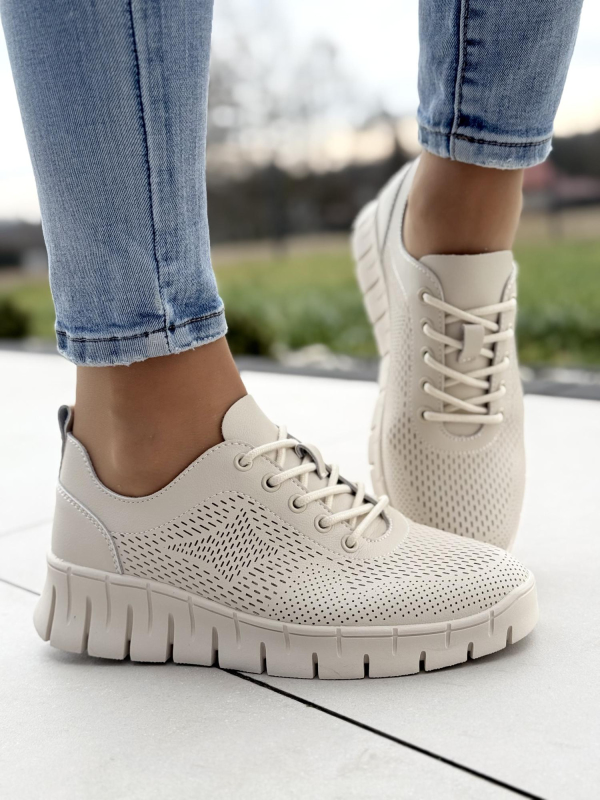 Sneakersy ze skóry naturalnej