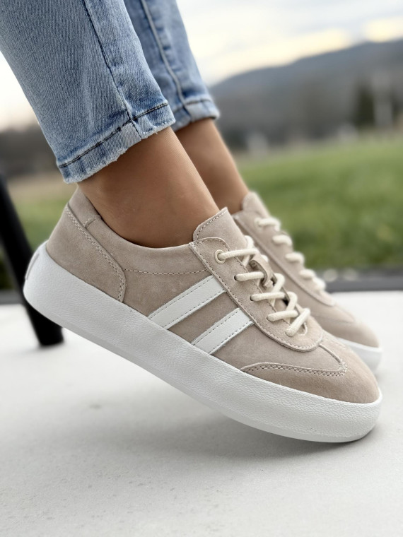 Sneakersy damskie ze skóry naturalnej