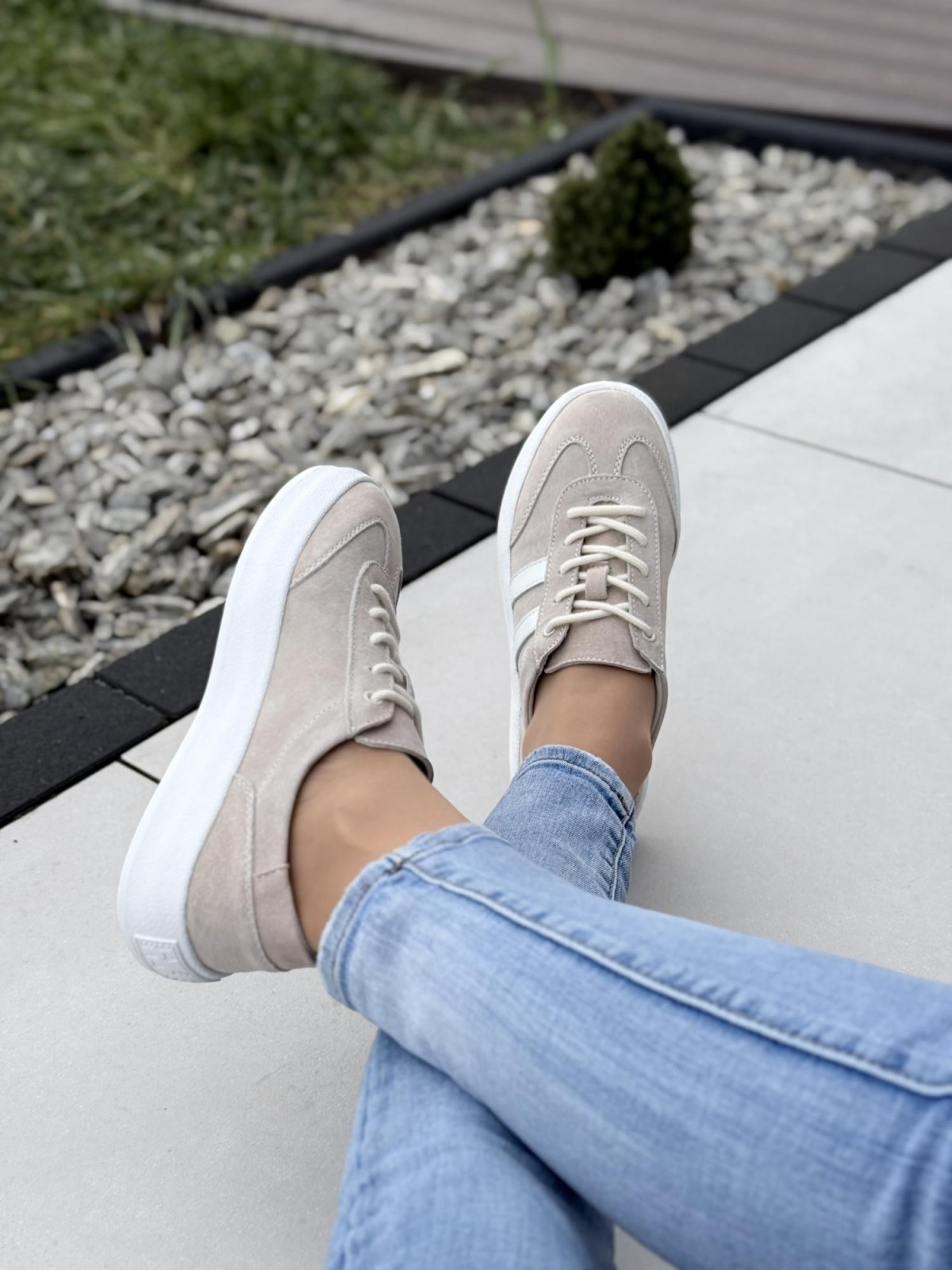 Sneakersy damskie ze skóry naturalnej