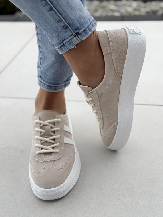 Sneakersy damskie ze skóry naturalnej