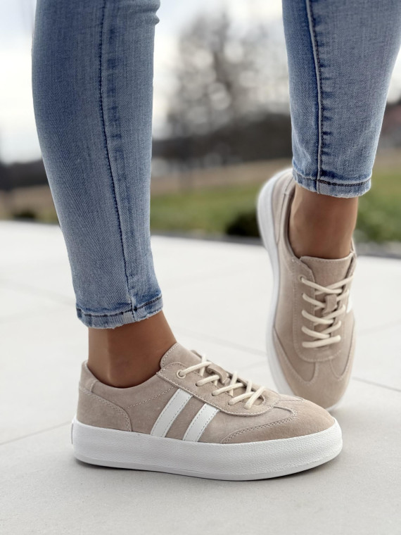 Sneakersy damskie ze skóry naturalnej