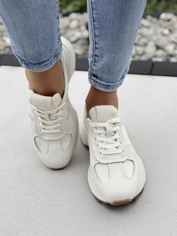 Sneakersy ze skóry naturalnej