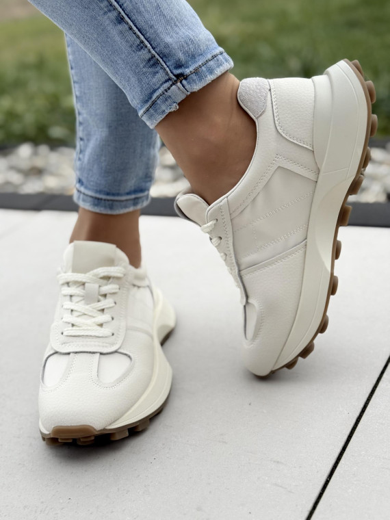 Sneakersy ze skóry naturalnej