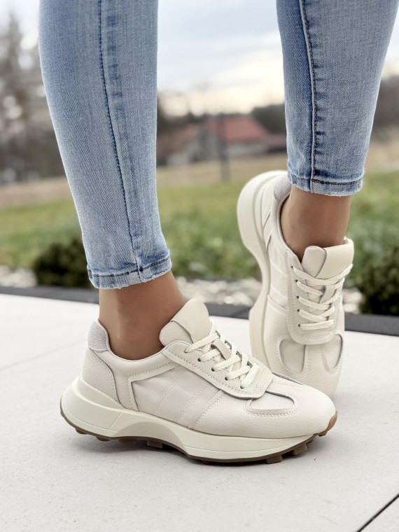 Sneakersy ze skóry naturalnej