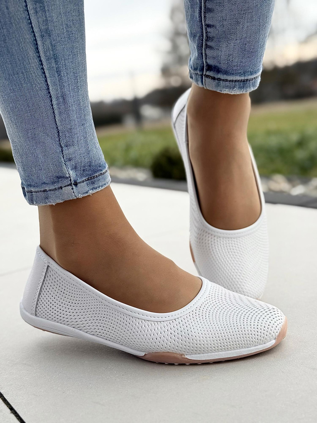 Baleriny ze skóry naturalnej