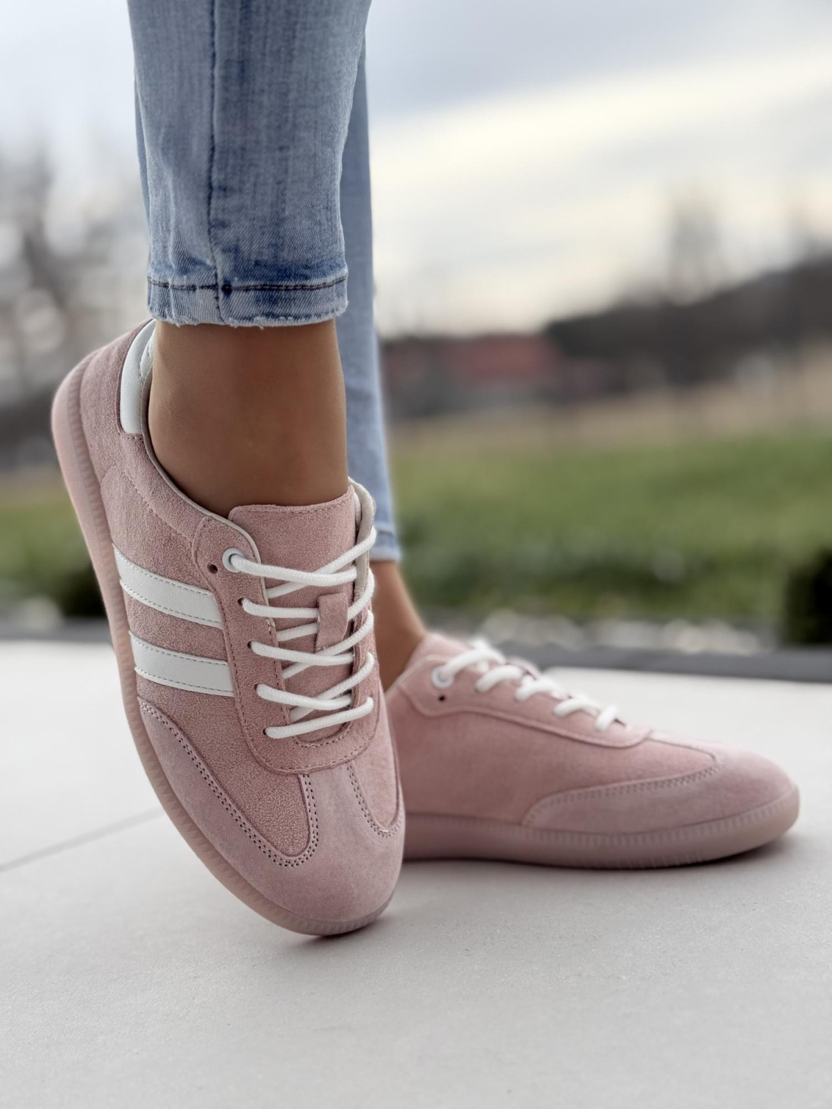 Sneakersy damskie ze skóry naturalnej