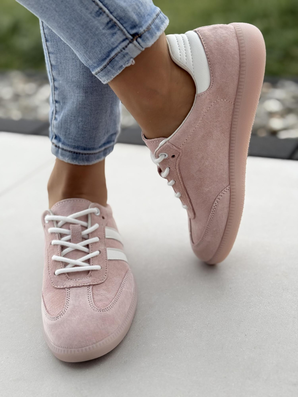 Sneakersy damskie ze skóry naturalnej