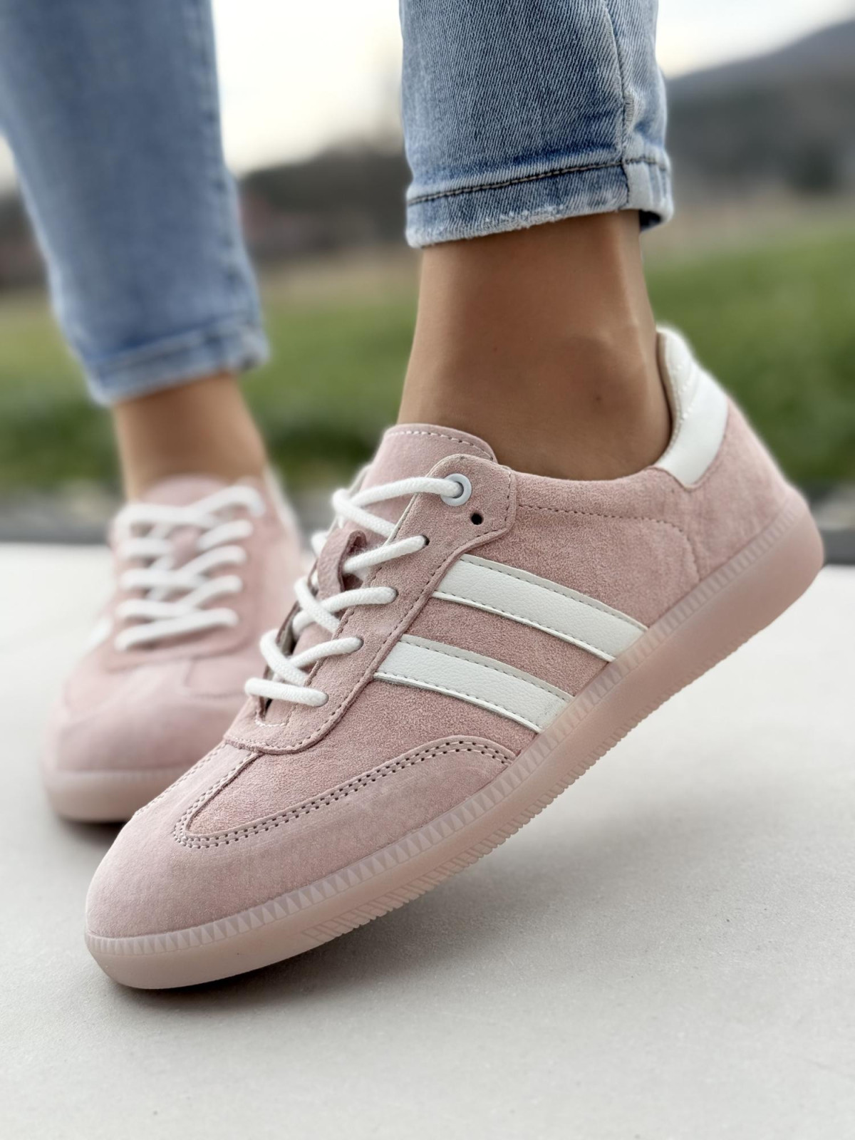 Sneakersy damskie ze skóry naturalnej