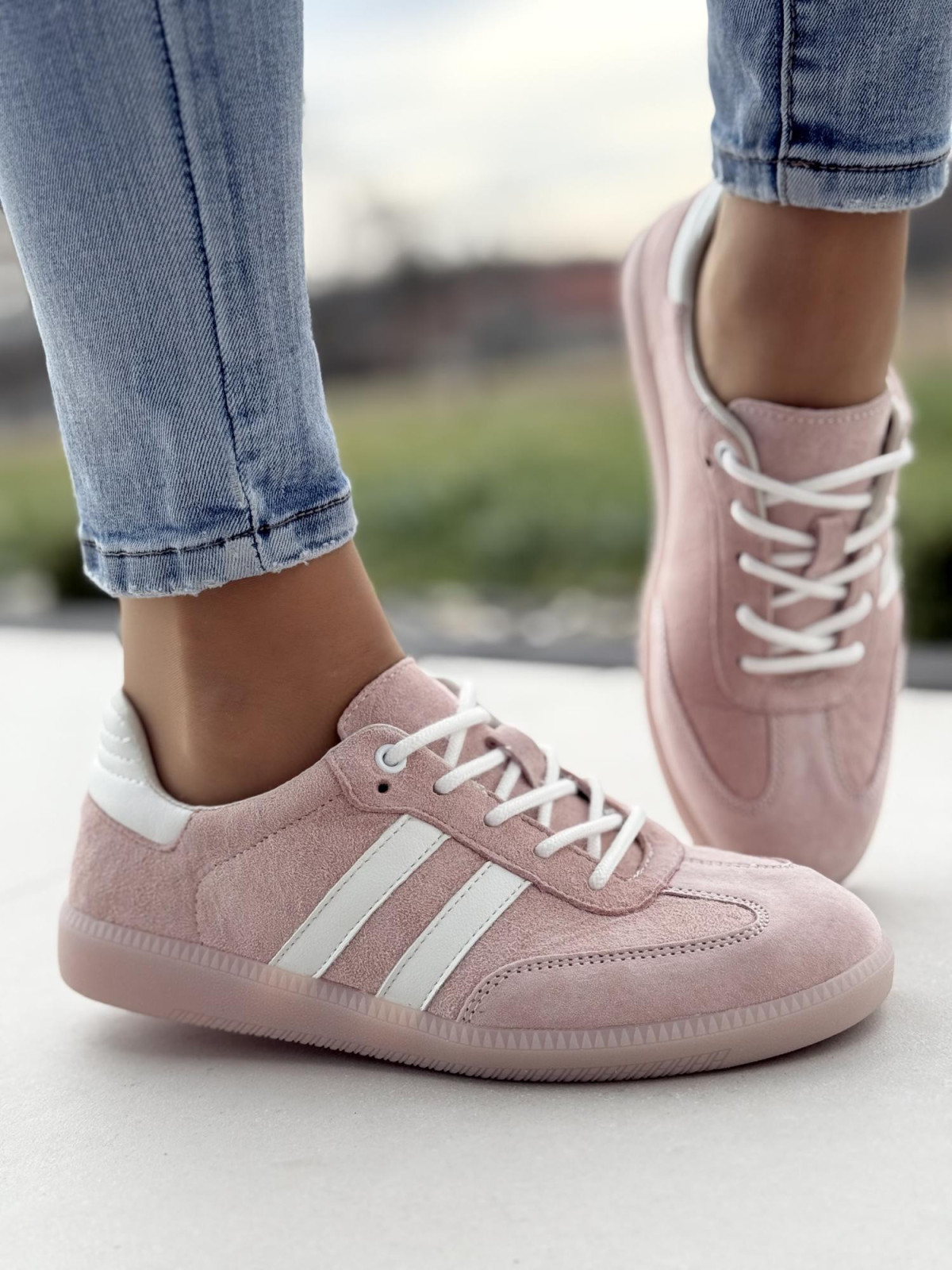 Sneakersy damskie ze skóry naturalnej