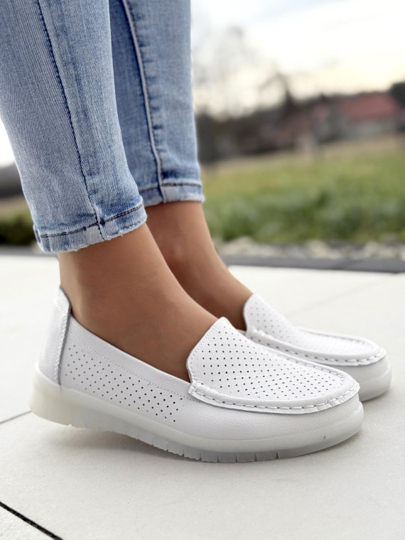 Mokasyny damskie ze skóry naturalnej