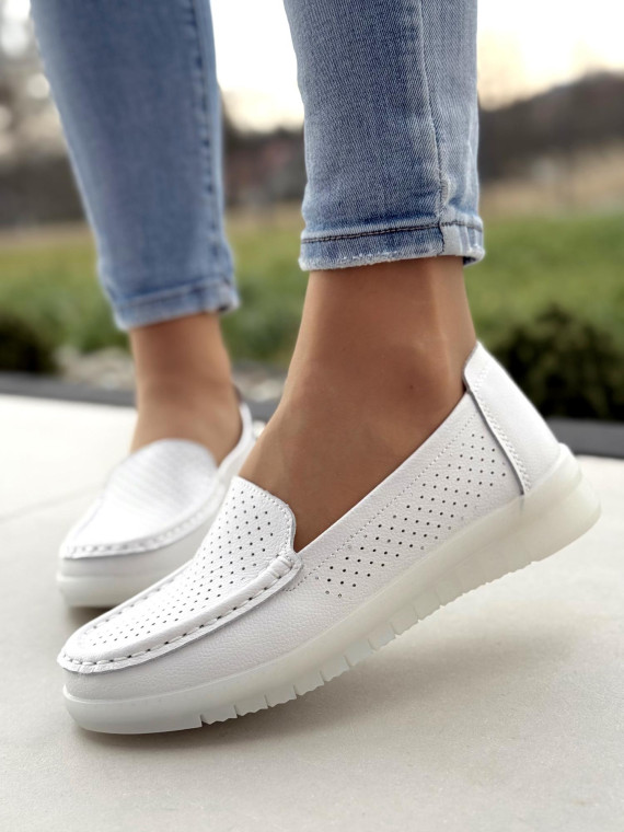 Mokasyny damskie ze skóry naturalnej