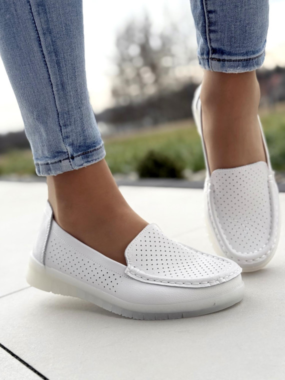 Mokasyny damskie ze skóry naturalnej