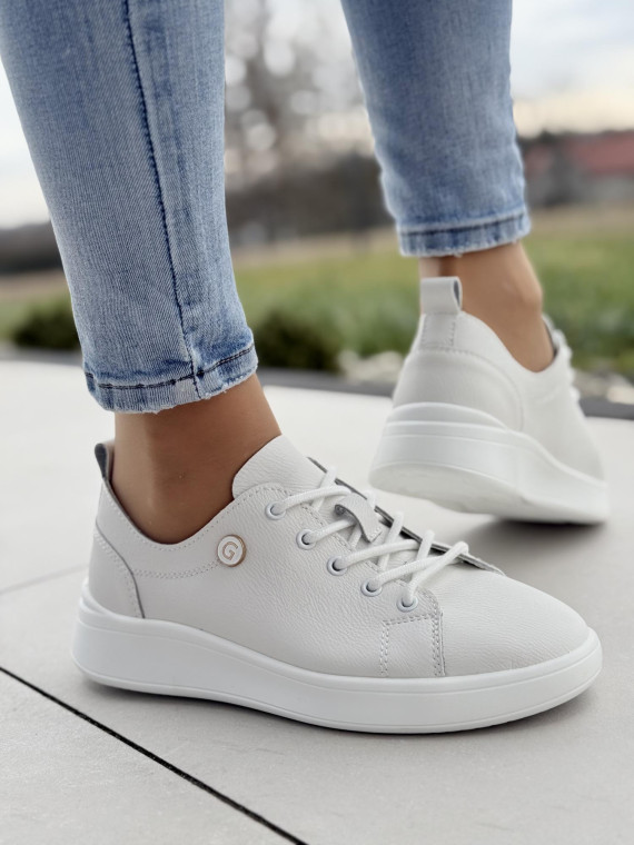 Sneakersy damskie ze skóry naturalnej