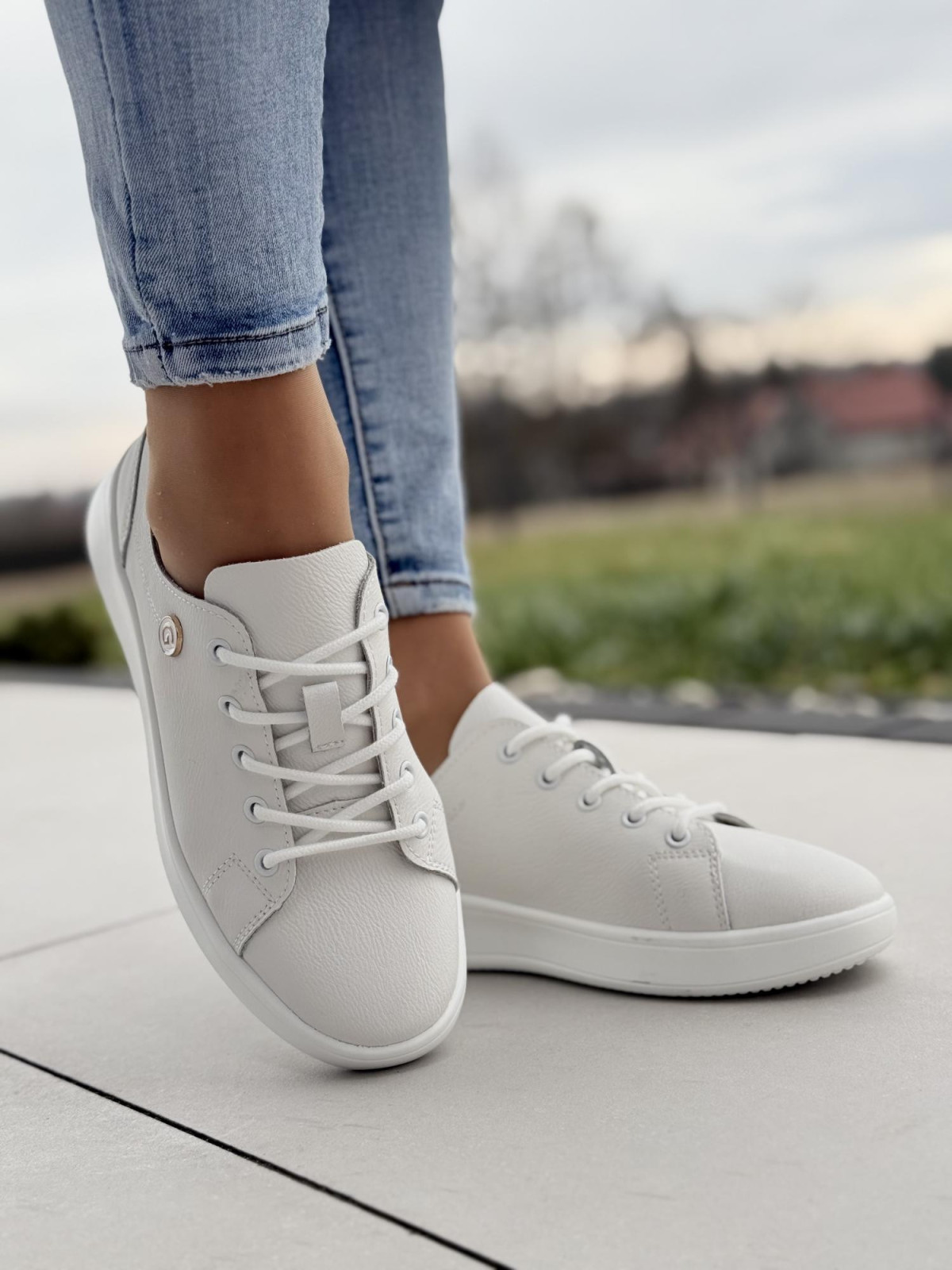 Sneakersy damskie ze skóry naturalnej