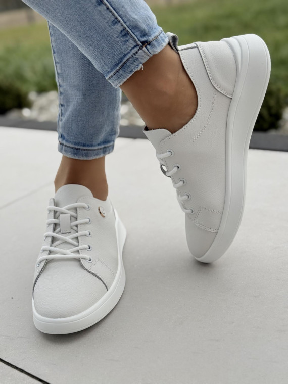 Sneakersy damskie ze skóry naturalnej
