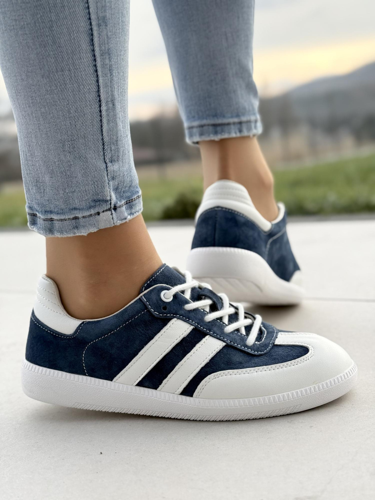 Sneakersy damskie ze skóry naturalnej