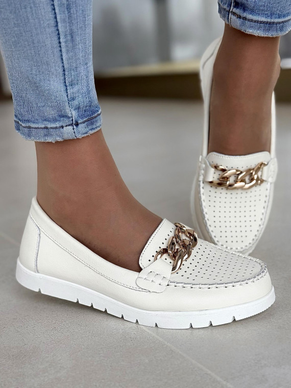 Mokasyny ze skóry naturalnej