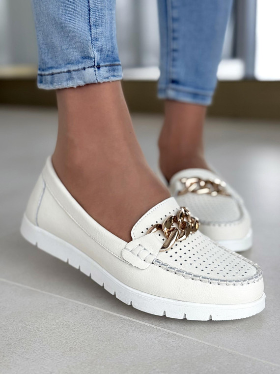 Mokasyny ze skóry naturalnej