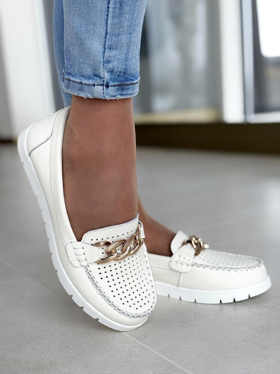 Mokasyny ze skóry naturalnej