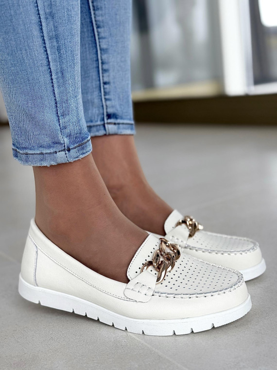 Mokasyny ze skóry naturalnej