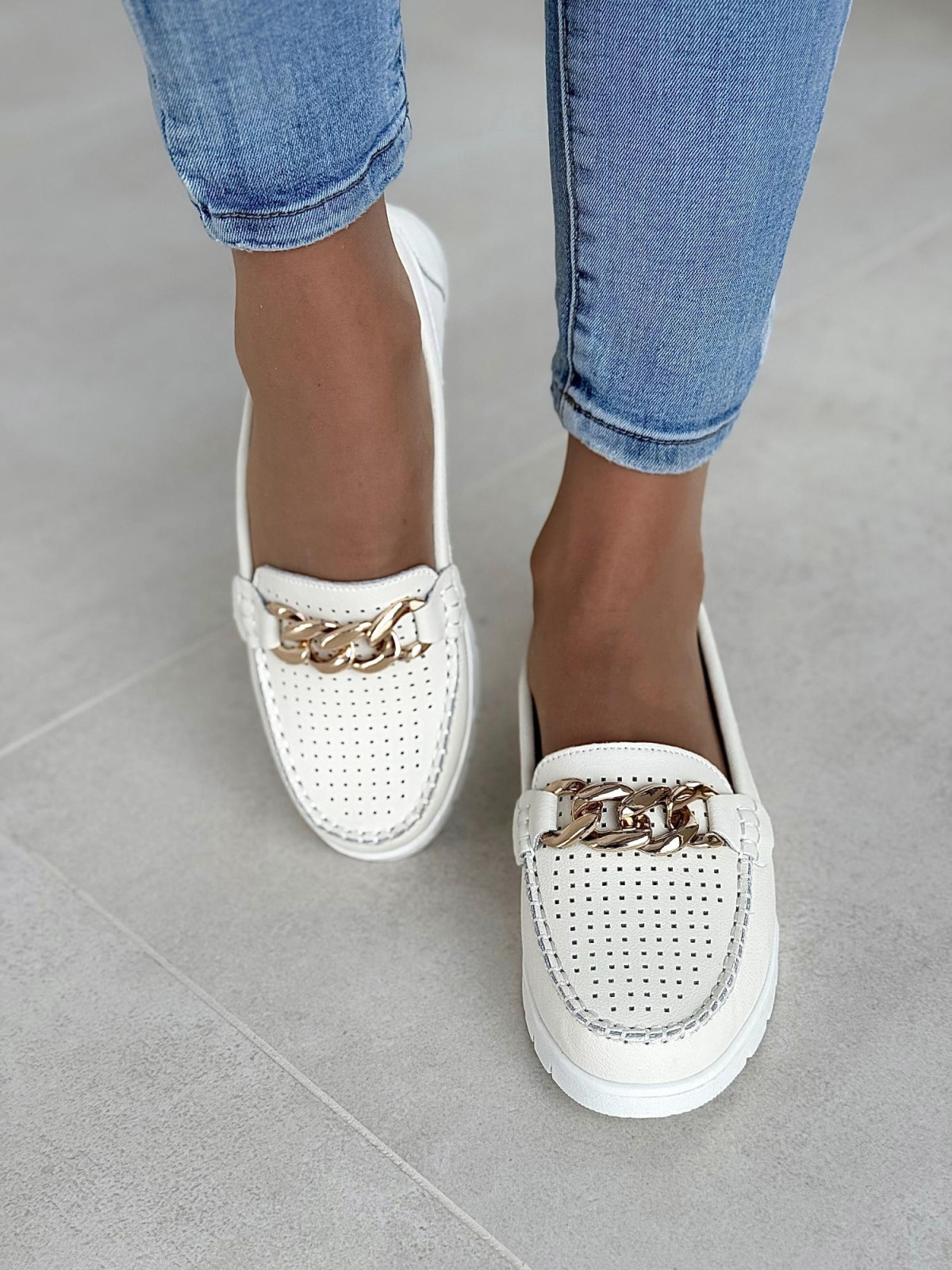 Mokasyny ze skóry naturalnej