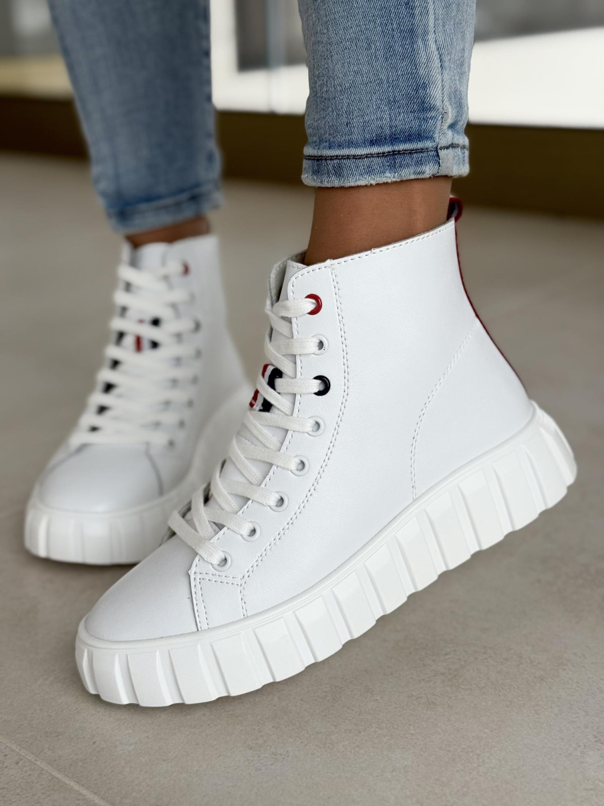 Sneakersy damskie ze skóry naturalnej