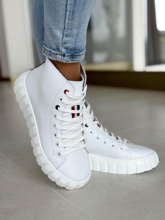 Sneakersy damskie ze skóry naturalnej