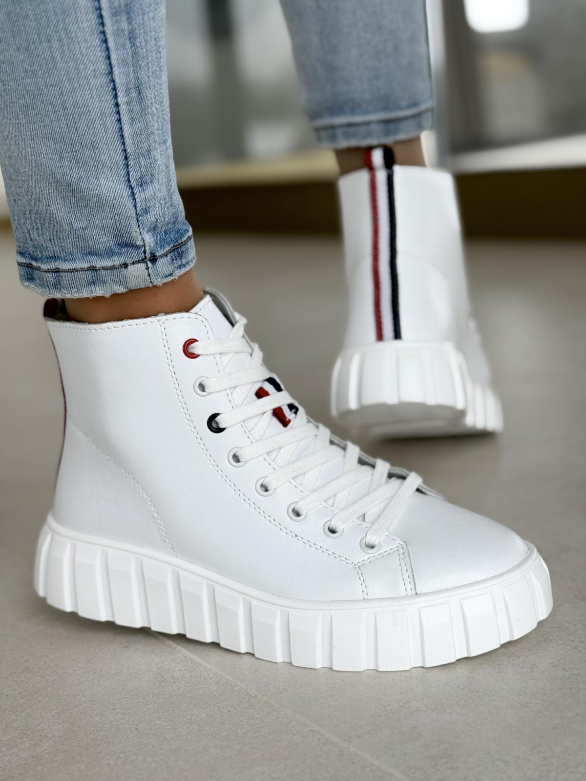 Sneakersy damskie ze skóry naturalnej