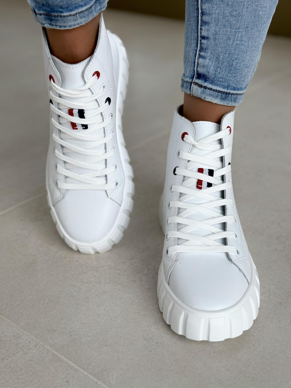 Sneakersy damskie ze skóry naturalnej