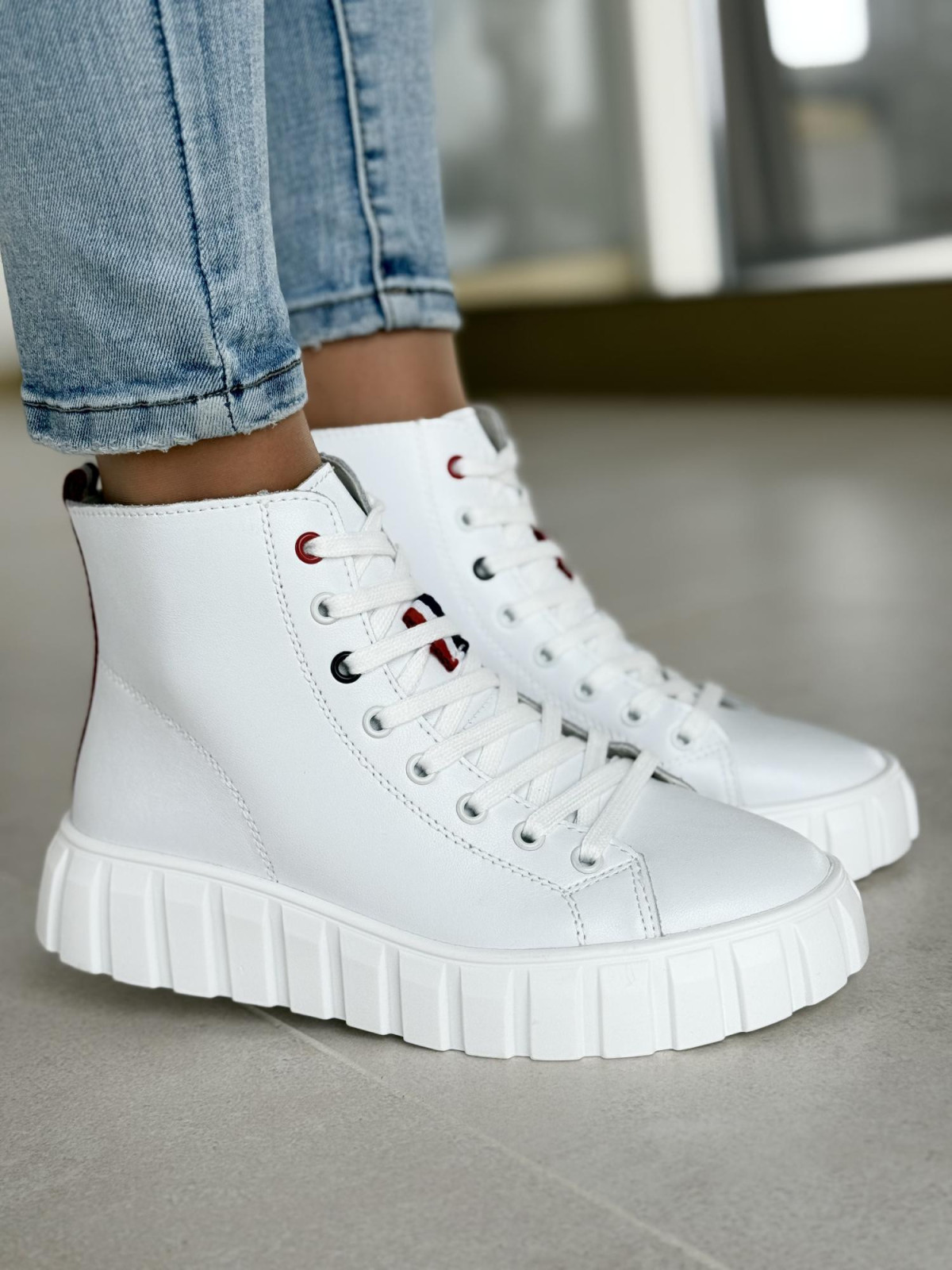 Sneakersy damskie ze skóry naturalnej